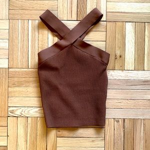 Aritzia Babaton Sculpt Knit Criss Cross Tank Small